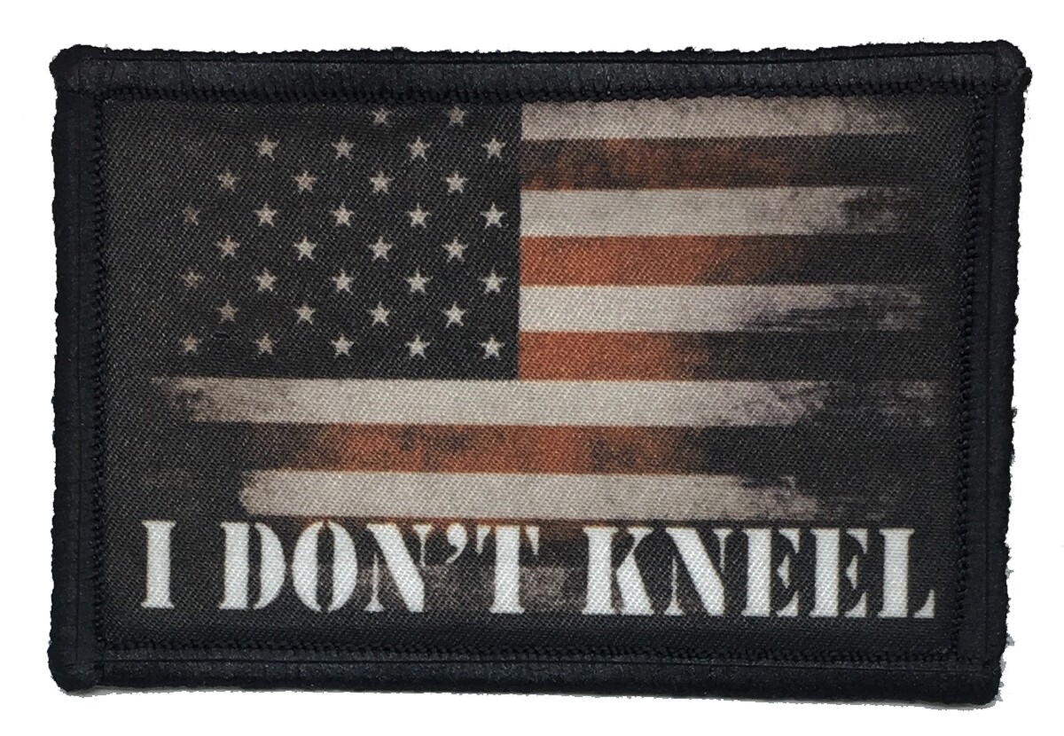 l Stand for the Flag and Kneel for the Cross Morale Patch Tactical Military hook