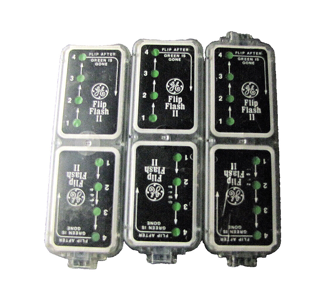 3 - Vintage GE Flip Flash Camera Flash Bulbs
