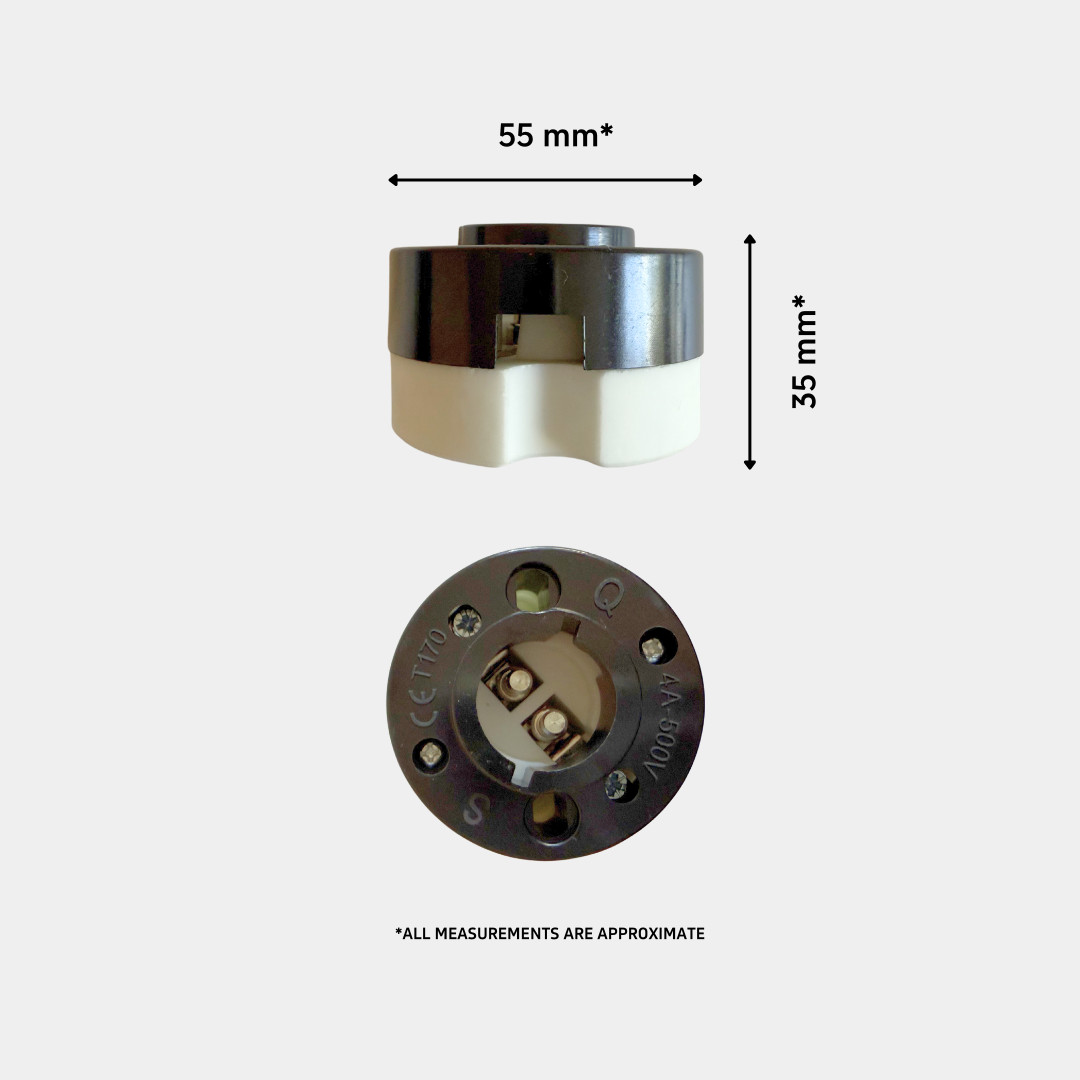 Ceramic BY22D Bayonet Socket for Light Bulb/LED