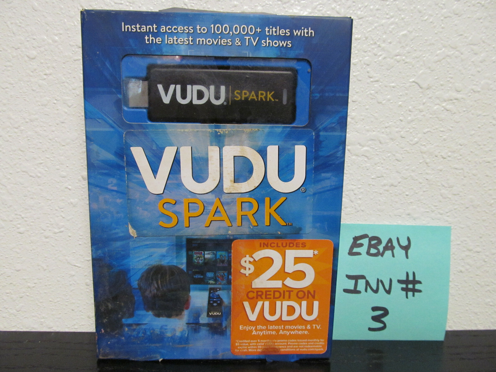 2014 VUDU Spark Digital Media Streaming Stick 100,000 Titles TV & Movies INV # 3