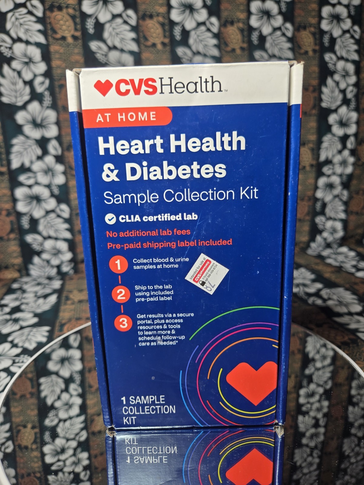 CVS Health Heart & Diabetes Sample Kit CLIA Certified Blood Urine Exp 2027