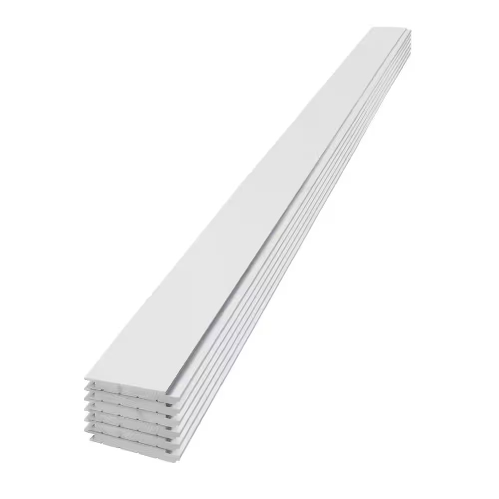 1 In. X 6 In. X 6 Ft. Timeless Farmhouse White Smooth Painted Nickel Gap Shiplap