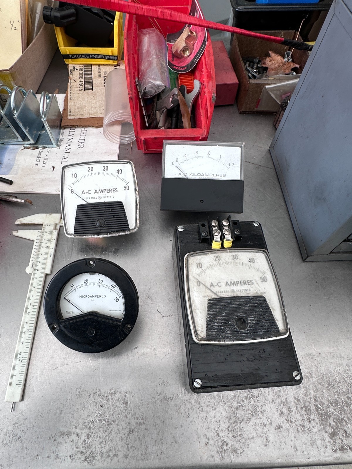 A-C Amperes/Kiloamperes/Microamperes Meters - (Lot of 4)
