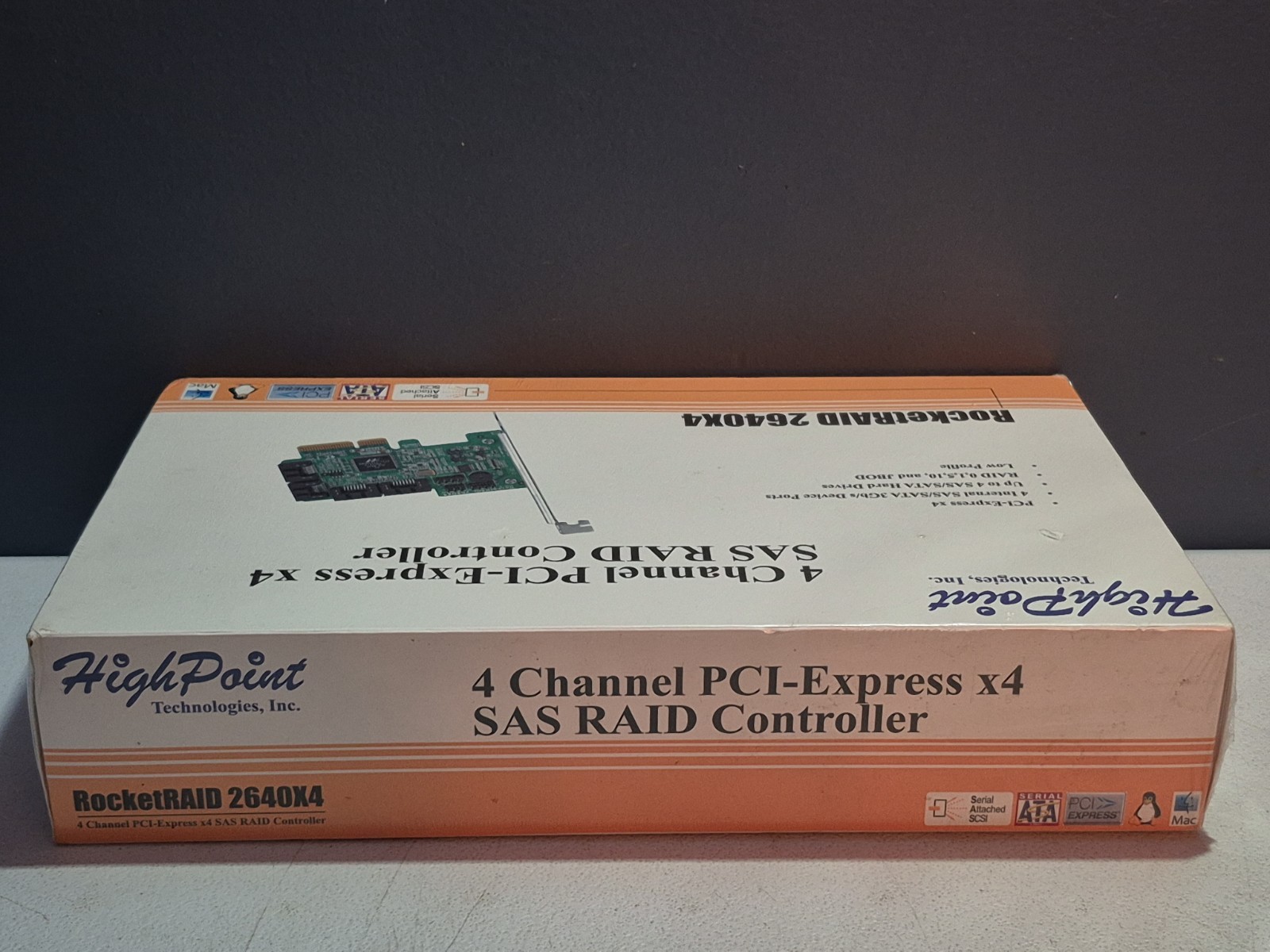 High Point RocketRAID 2640X4 4 Channel PCI-Express x4 SAS RAID Controller NEW