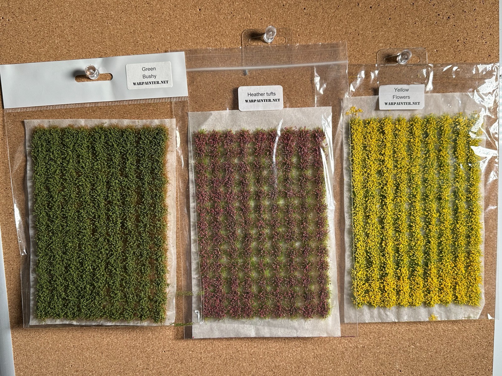 Warpainter 3 pakage Terrain Scenery LOT / RPG D&D Wargame Grass, Shrubs Tufts