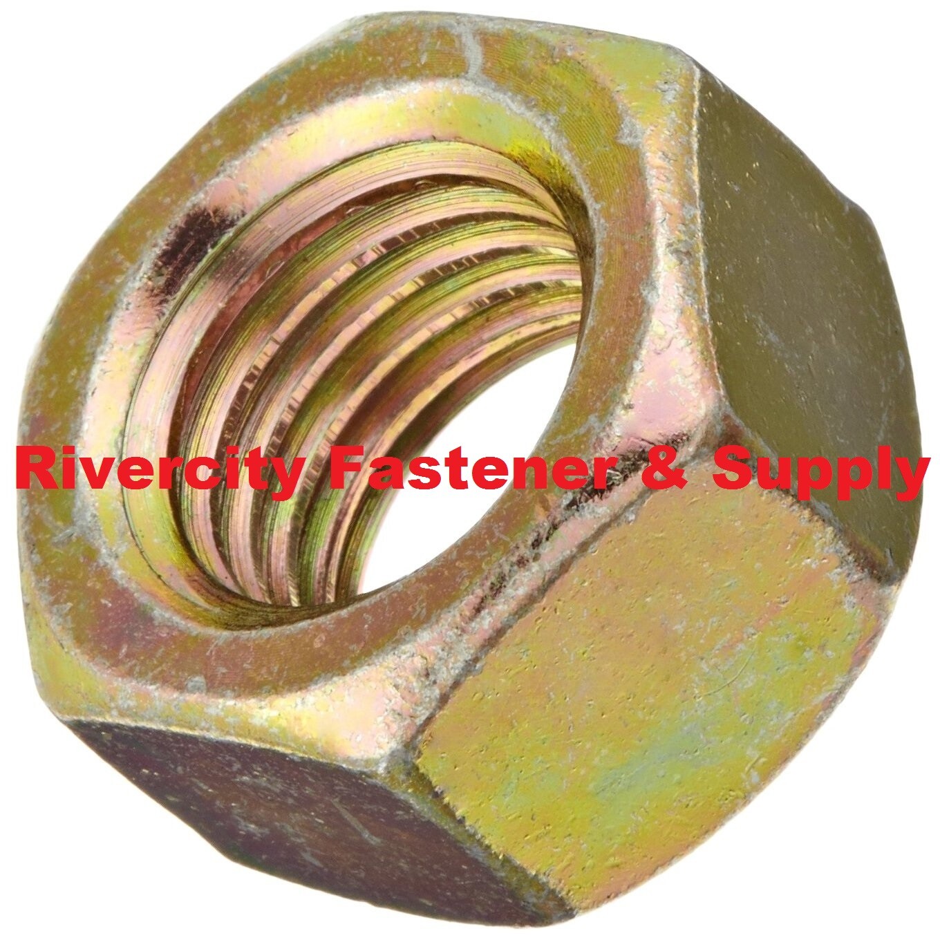 1-8 Steel Grade 8 Hardened Hex Nuts 1x8 Nut 1" x 8 ZY Coarse Thread