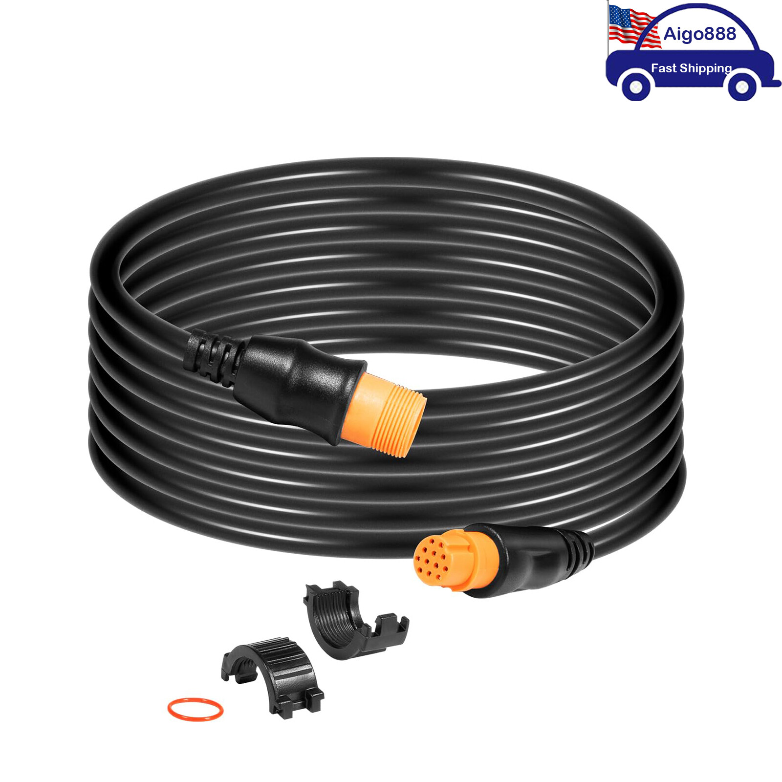 12-Pin 10 Feet 010-11617-32 Transducer Extension Cable Fits for Garmin CV51M-TH