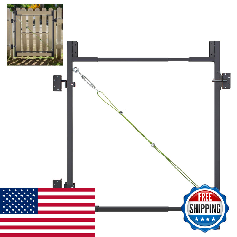 Sidasu Steel Frame Diy Building Gate Kit Adjustable 36-72 Wide For 4-5Ft High