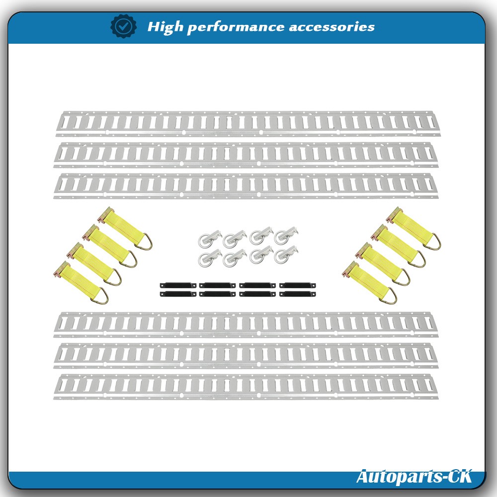 For E Track Rails 34 PCS E Track Tie Down Rail Kit 5' Enclosed Cargo Trailer