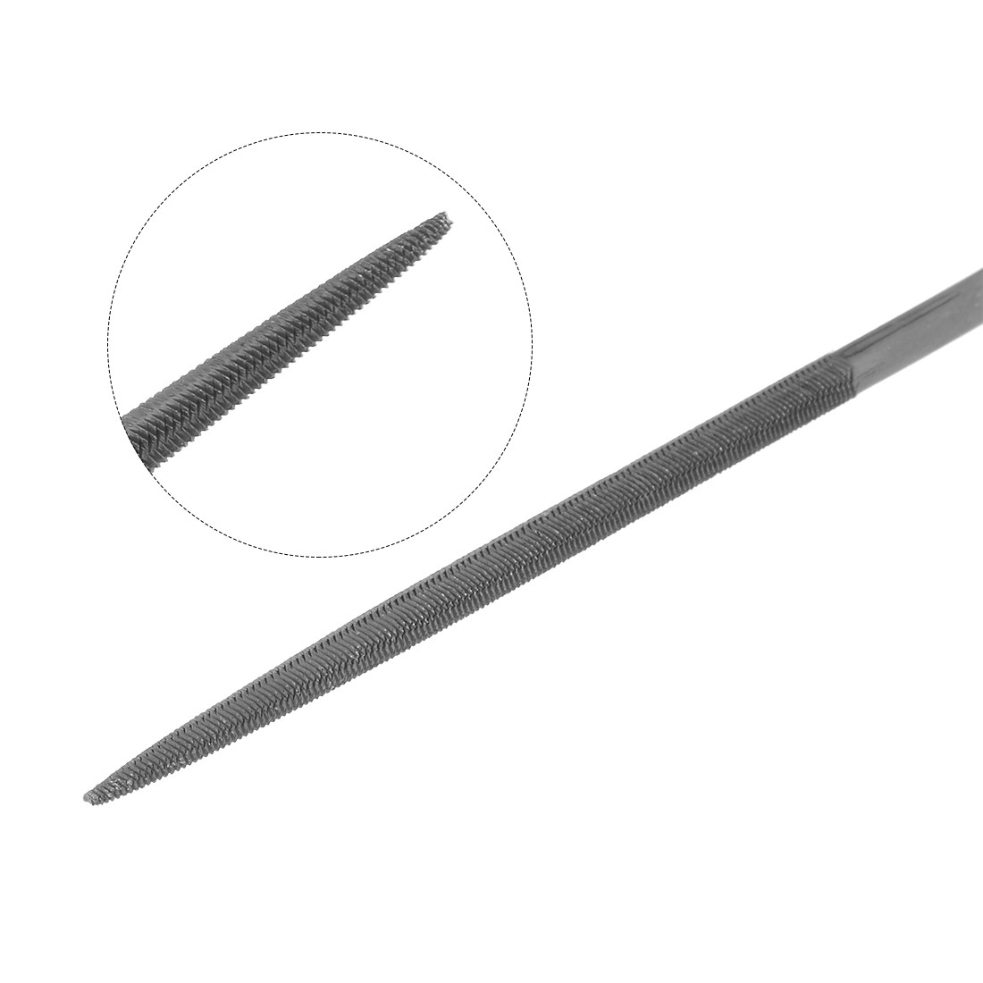 Second Cut Steel Round Needle File with Plastic Handle 4mm x 160mm
