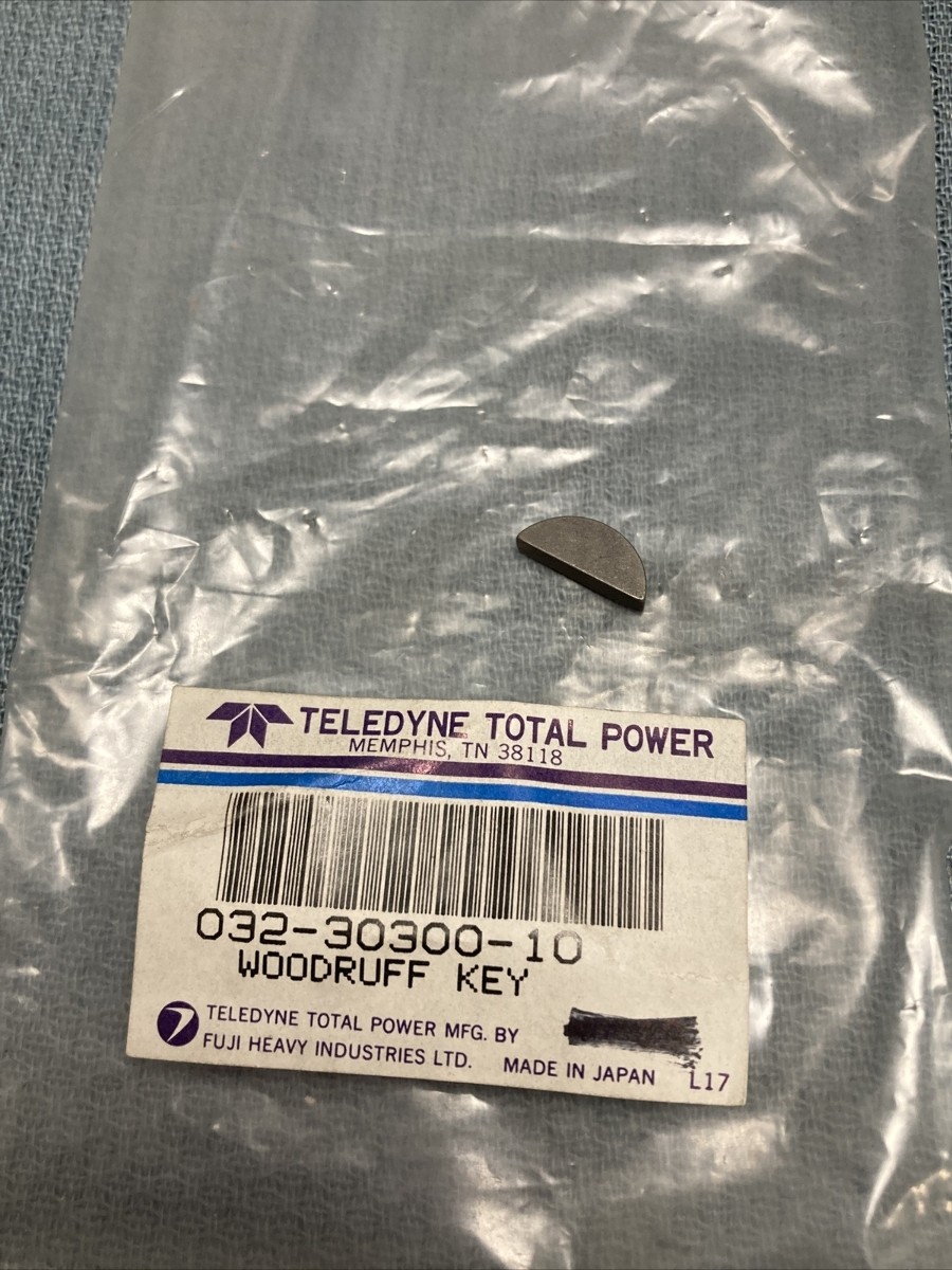 NEW TELEDYNE TOTAL POWER 032-30300-10 WOODRUFF KEY