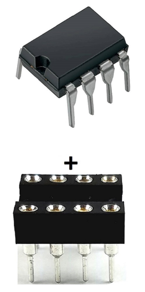 10PCS TLV271IP TLV271 + Sockets - 3-MHz Rail-to-Rail Op Amp IC