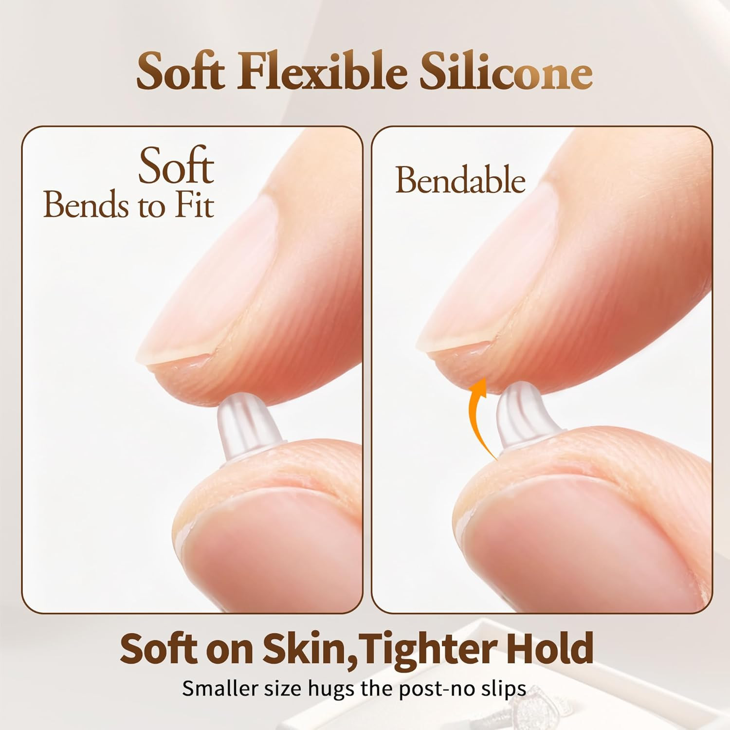 1400PCS Clear Silicone Earring Backs – Soft & Invisible Small clear