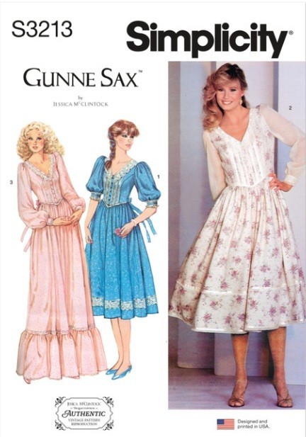 NEW- Gunne Sax Re-issue  Simplicity 3213 Dress Pattern- You Choose sizes