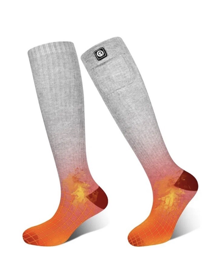 New Heated Socks for Men Women,7.4V 2200mah Electric Rechargeable Sunwill Brand