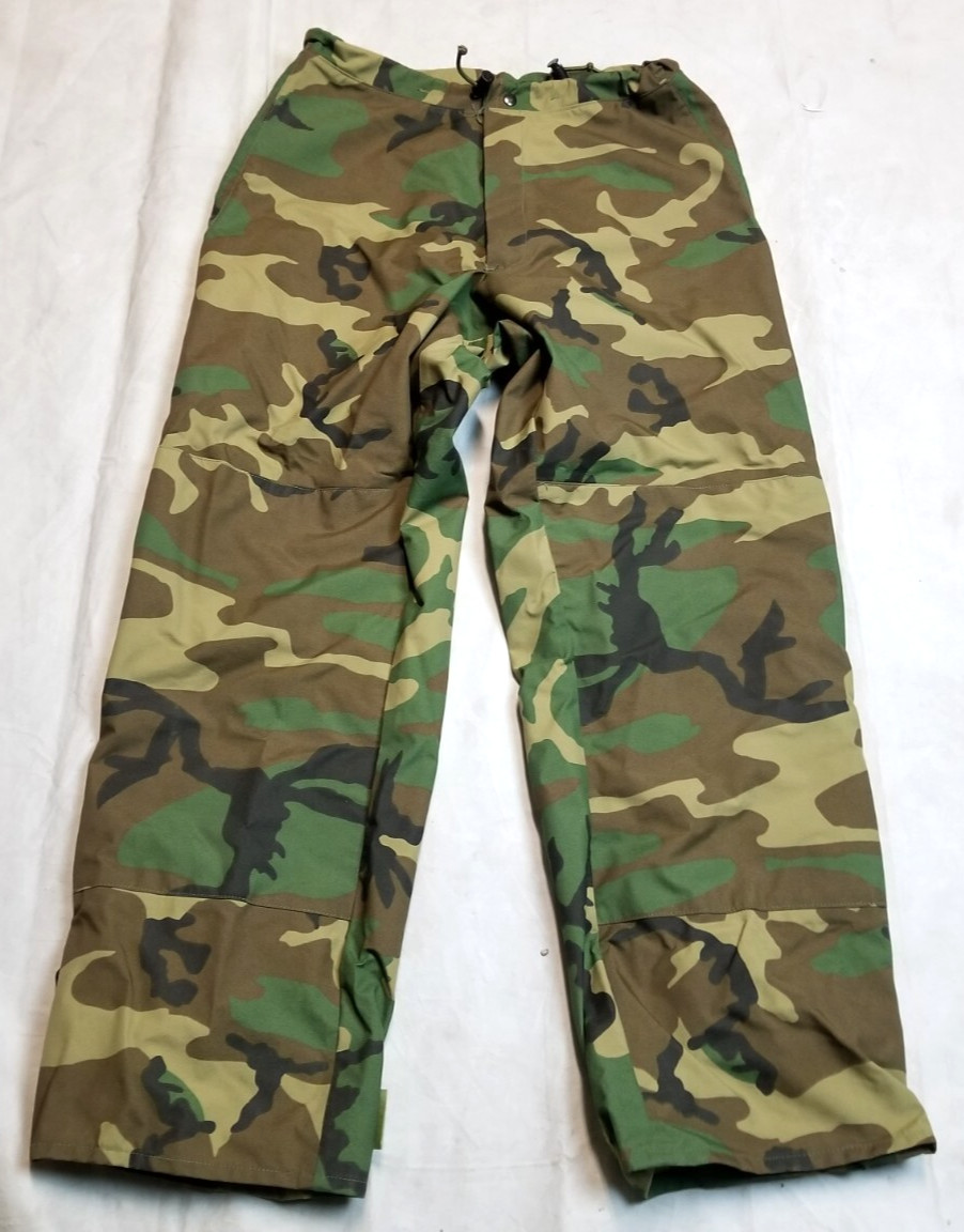 US Military Army ECWCS Cold Weather WOODLAND Camo GORETEX PANTS Trousers - MINT
