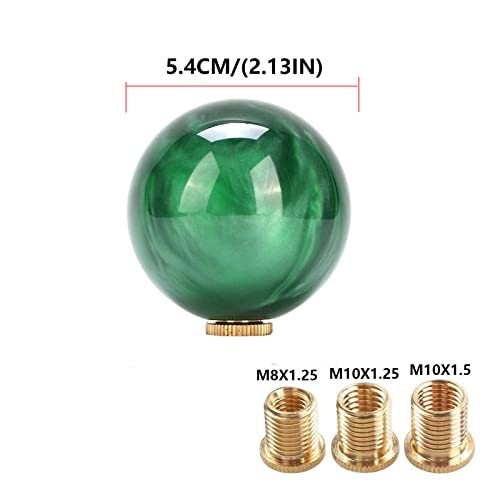 Shift knob Round Ball Marble Style Universal for Manual Automatic Vehicles gren