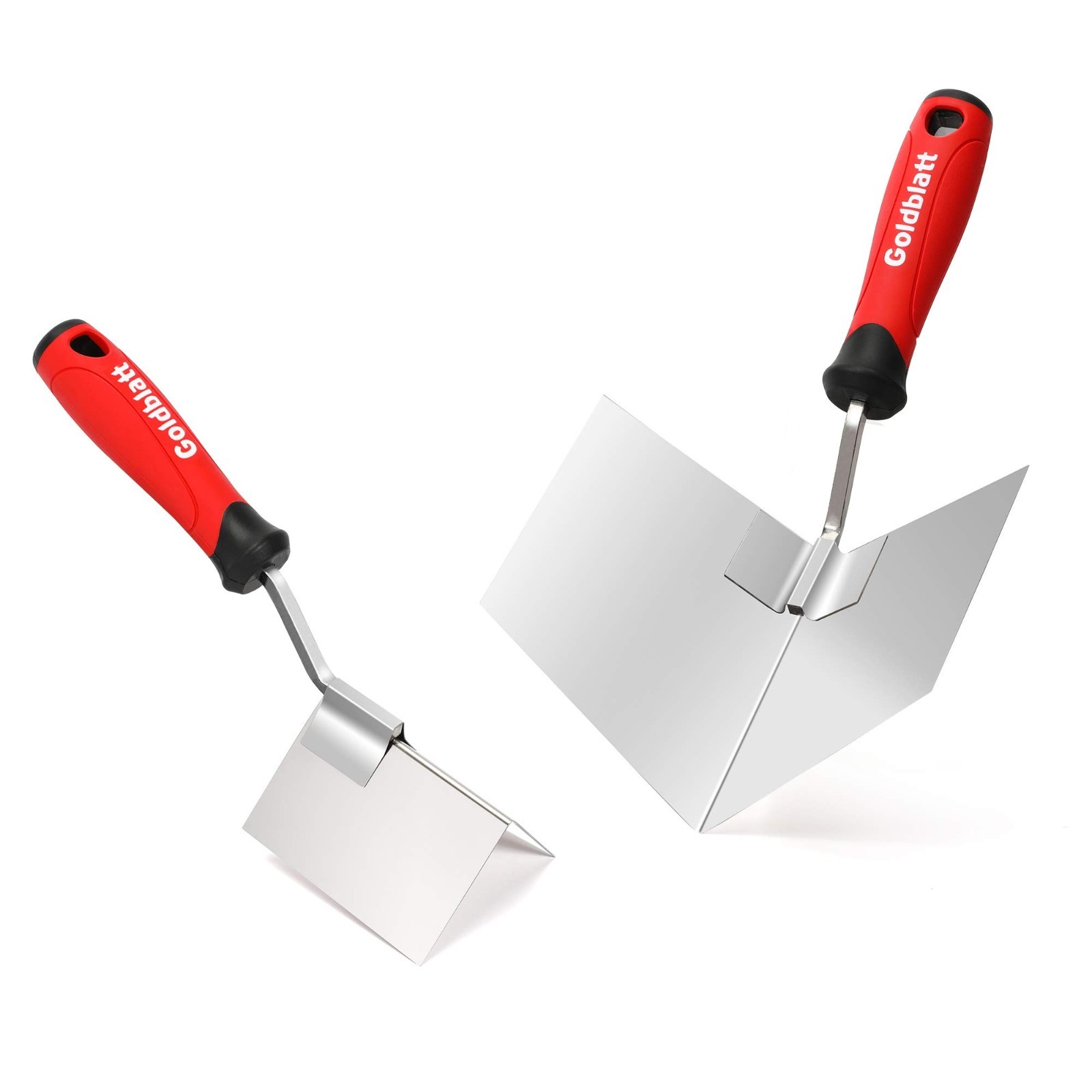 2-Piece Drywall Corner Tool Set - 5" Outside & 3.5" Inside Knives, Soft Grip Han