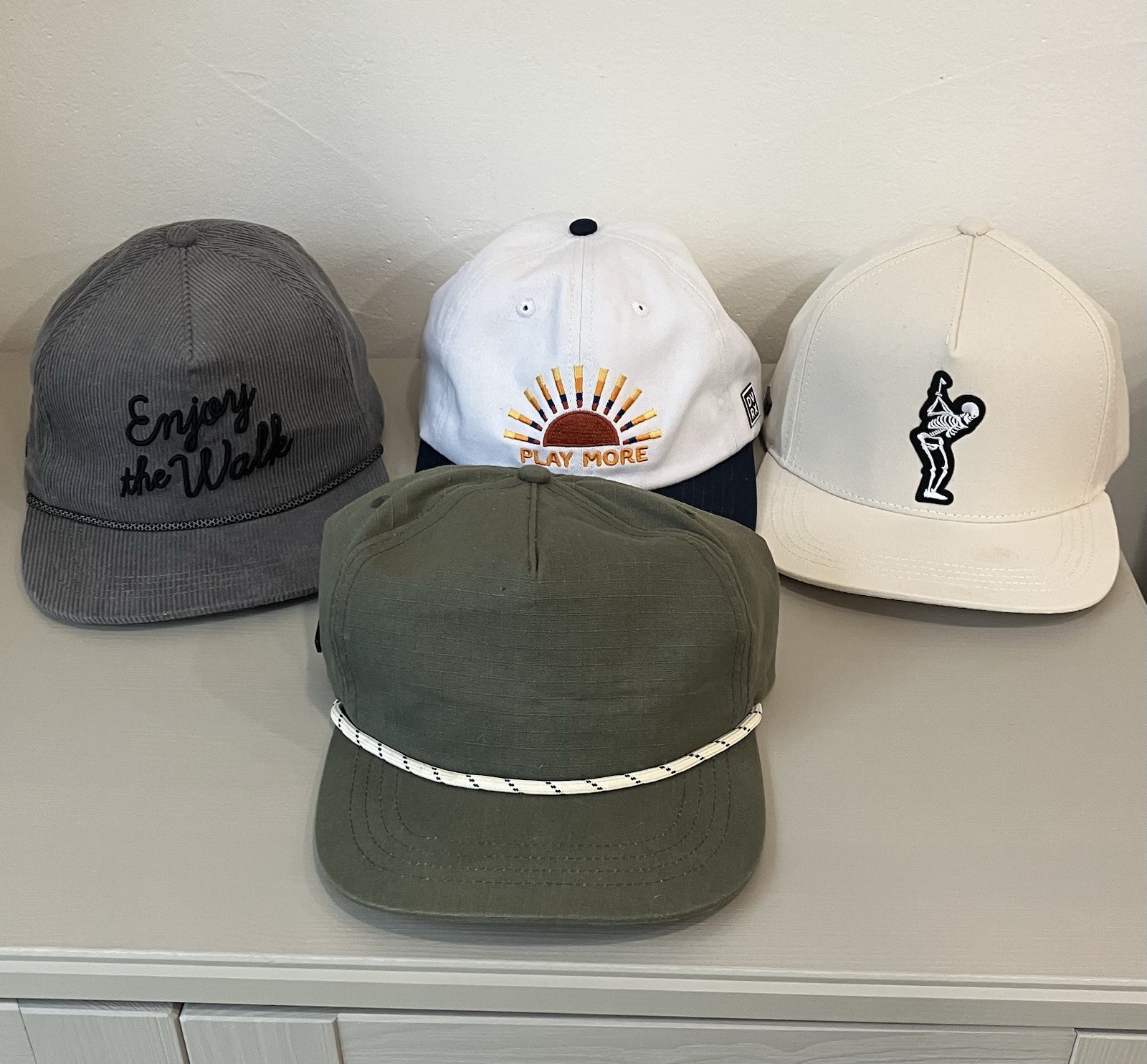 Lot Of Four Men’s Golf Hats-  True Linkswear  & Deveruex Golf - Dead Golfer