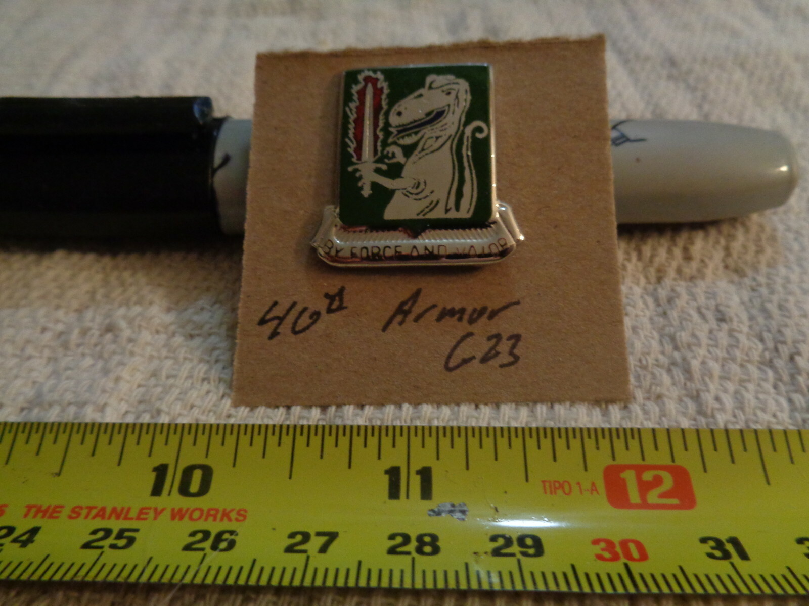 40th Armor G23 Unit Crest, DI, DUI (DRAW#34)
