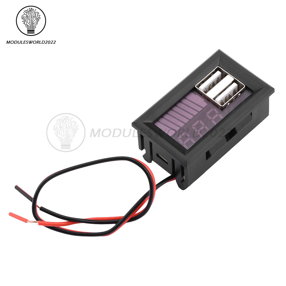 Digital Lead-acid /Li-ion Battery Capacity Voltage Meter Battery Level Indicator