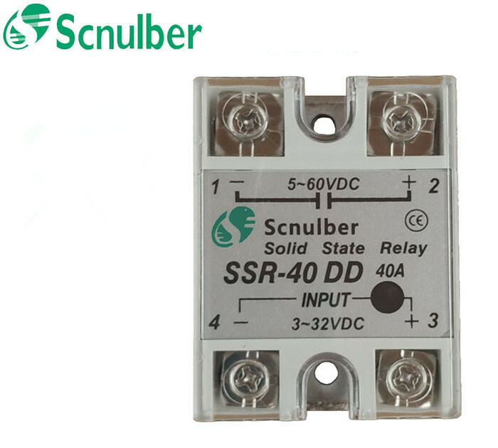 Scnulber single-phase solid state relay SSR-40DD 40A 60VDC DC control DC