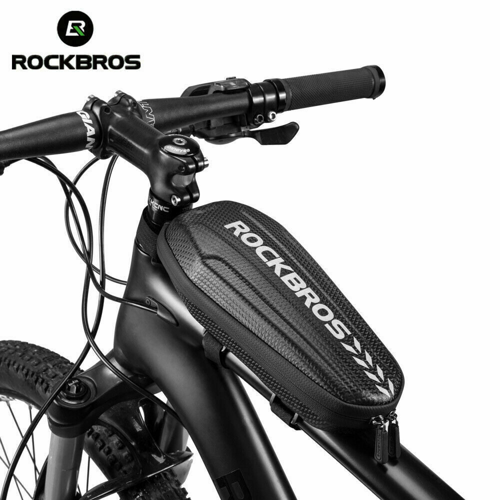 ROCKBROS Waterproof Bike Bag Cycling Tube Frame Bag Hars Shell Bag Black 2 Sizes