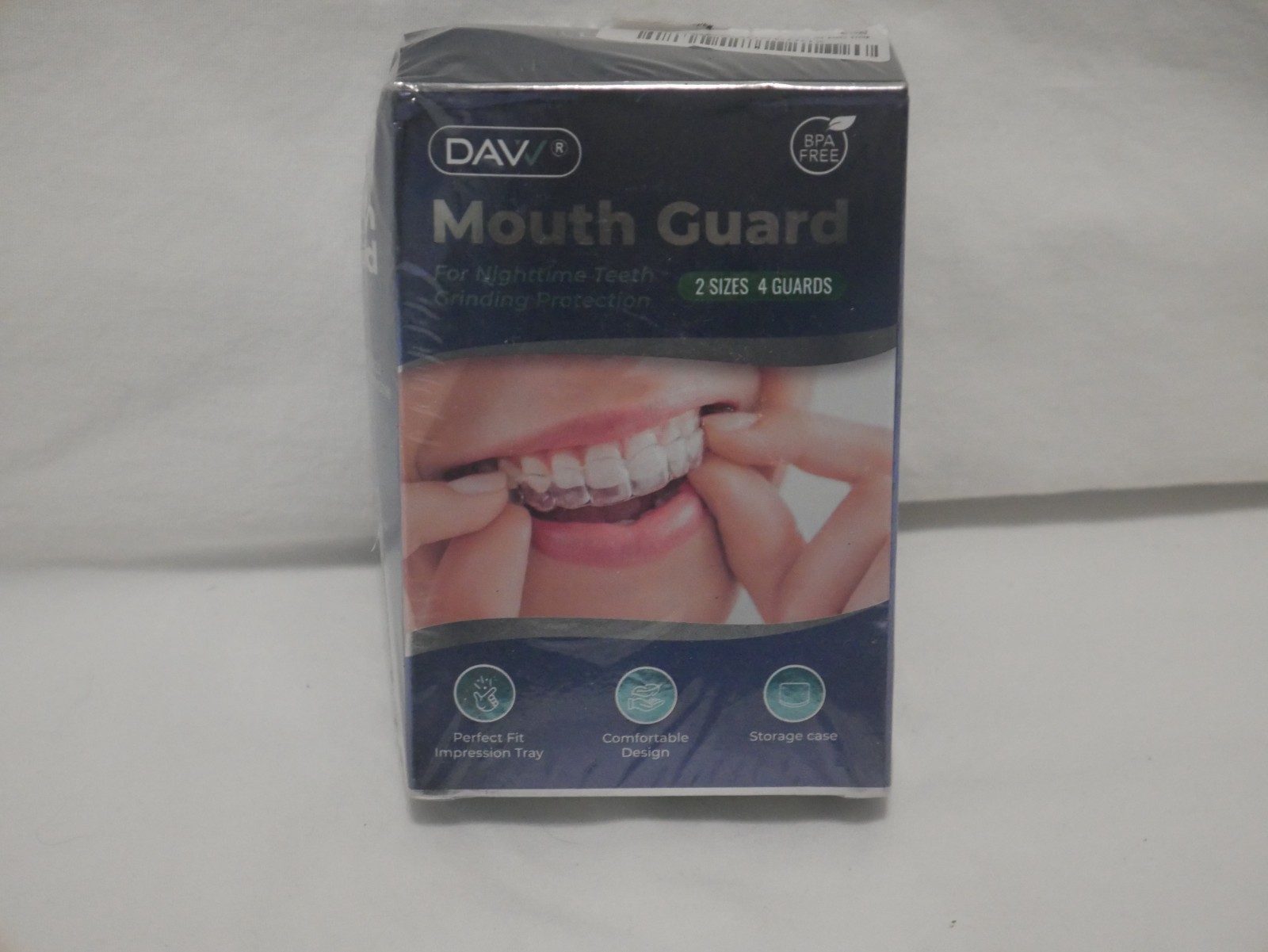 Mouth Guard for Clenching Grinding Teeth at Night 2 Sizes Pack of 4 NEW w/ Case