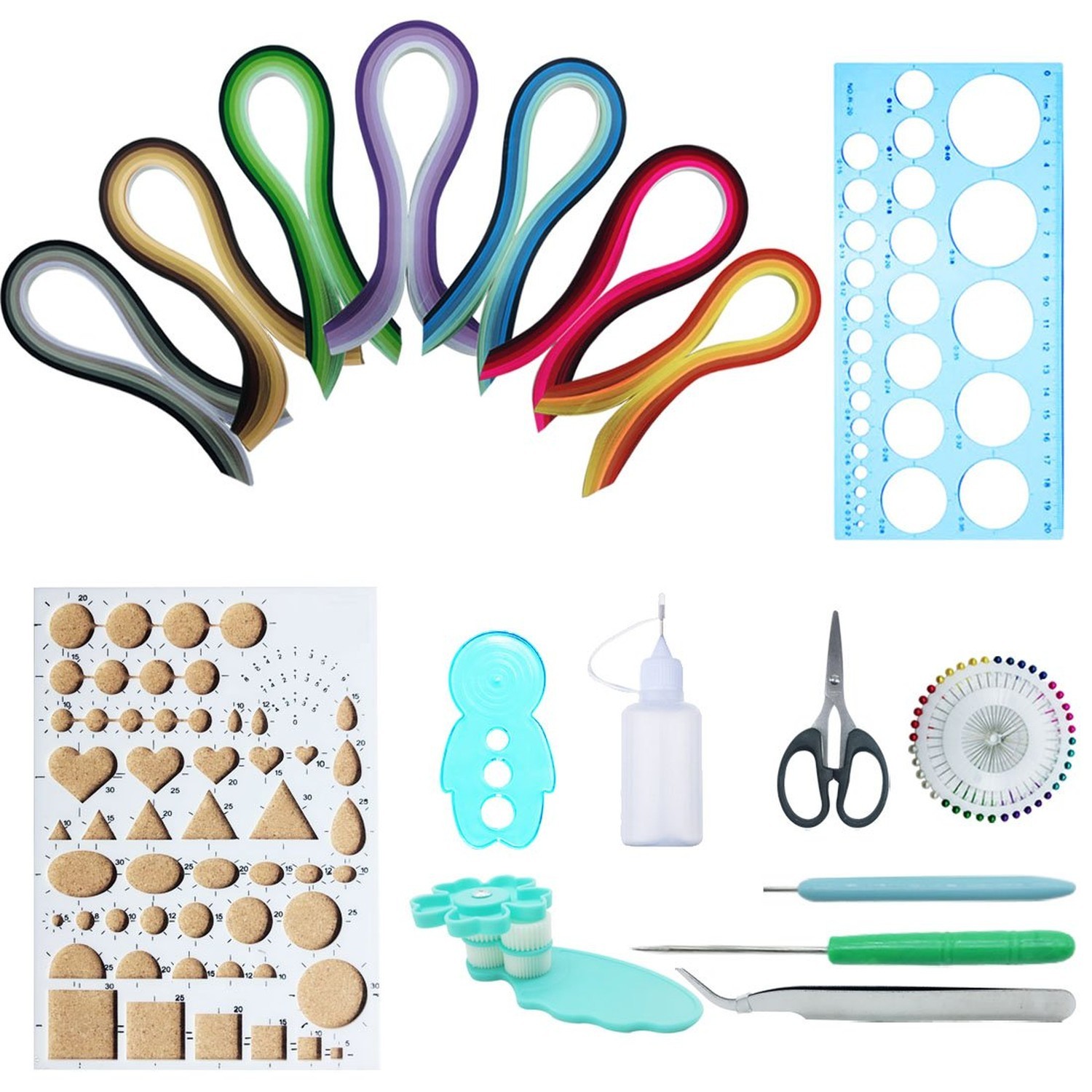 Woohome Quilling Supplies Paper Quilling Kits with 10 Quilling Tools and 34 C...