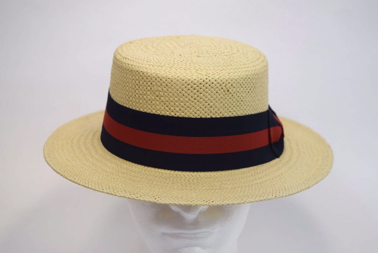 Mens Dress Casual Boater Hat Skimmer Sailor Barbershop Straw Natural S, M, L, XL