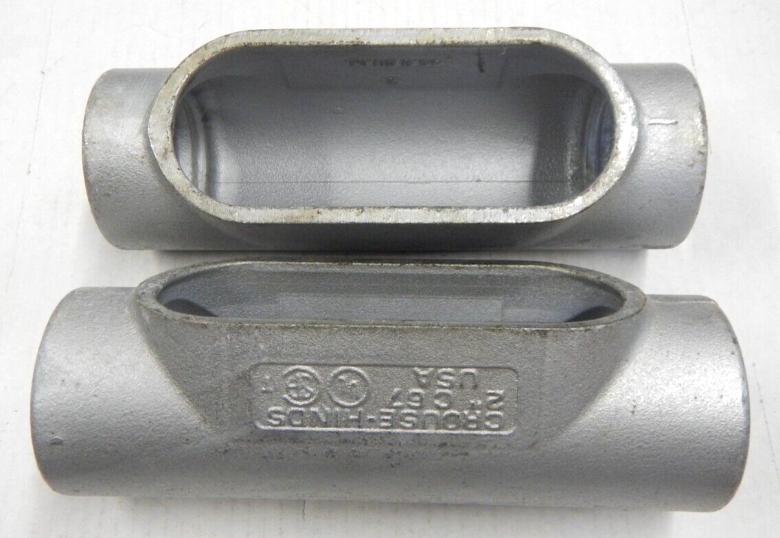 (2) Crouse-Hinds C67 2" "C" Conduit Bodies NEW