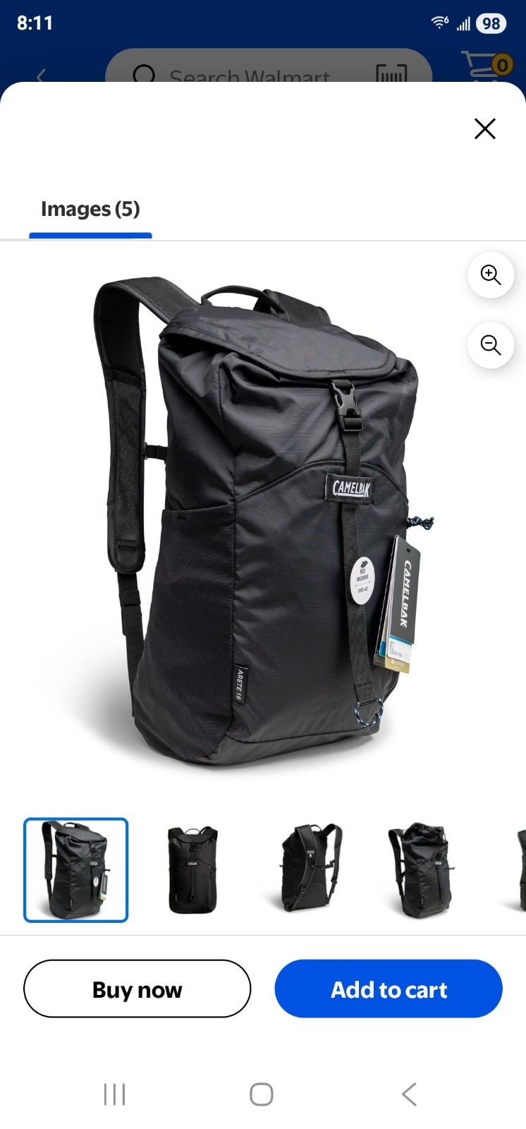 Camelbak Arete 18 Backpack Hydration Pack Black Hiking Camping Outdoor