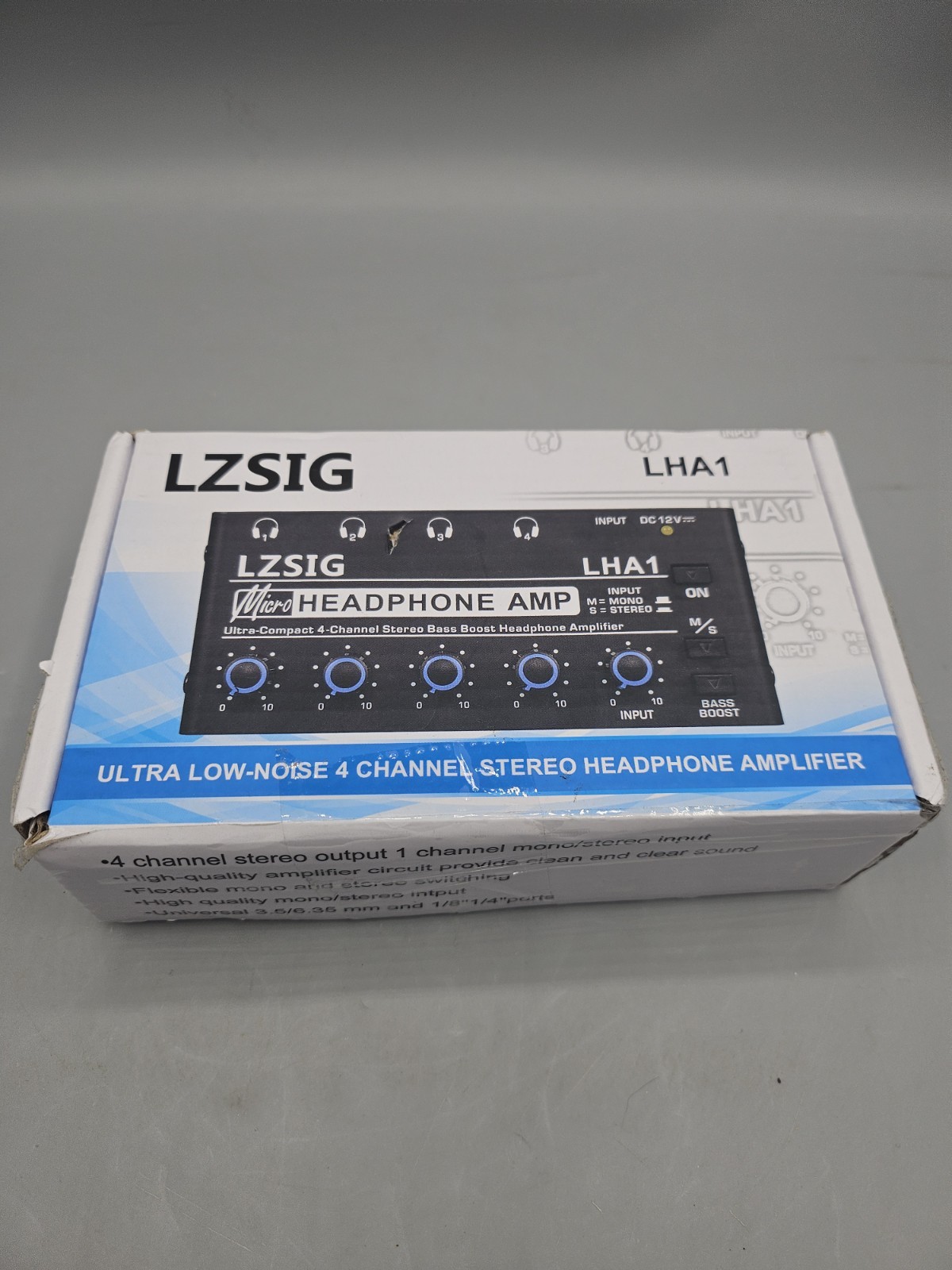 LZSIG LHA1 Micro Amp Ultra 4-Channel Stereo Headphone Amplifier w/ Power Supply