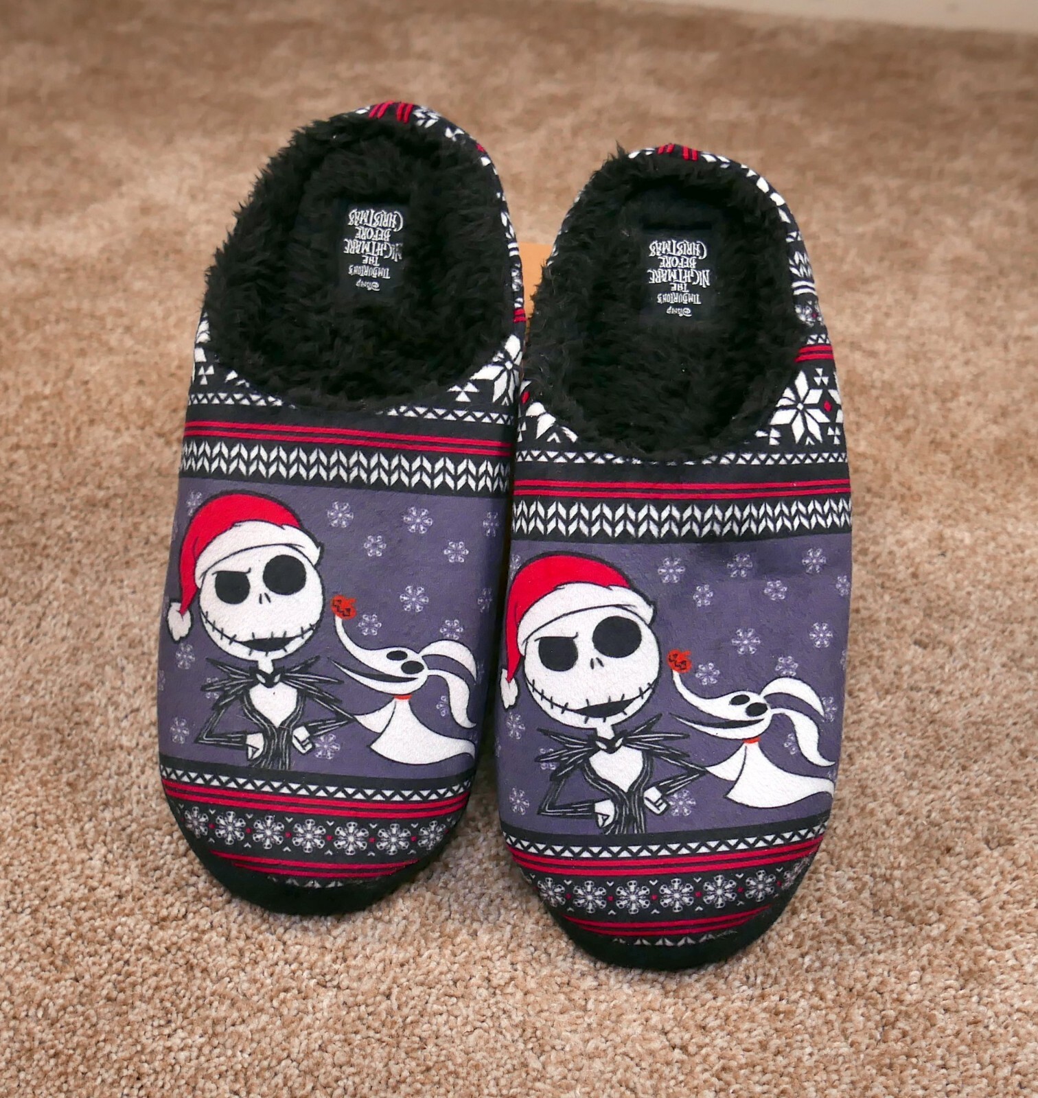 Disney Tim Burton`s The Nightmare before Christmas Babba Slipper Socks Size 9/10