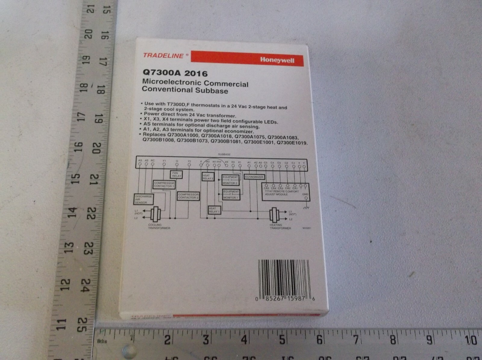 Honeywell Q7300A 2016 Microelectronic Commercial Conventional Subbase
