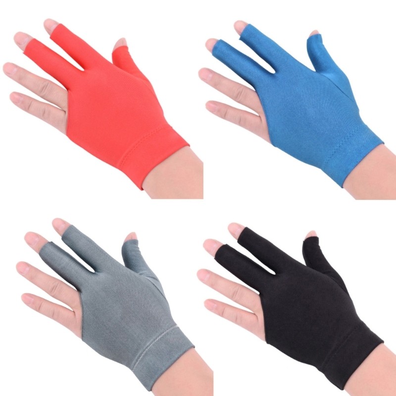 Multi Colors Billiard Gloves Three Finger Cue Pool Gloves Sport Gloves