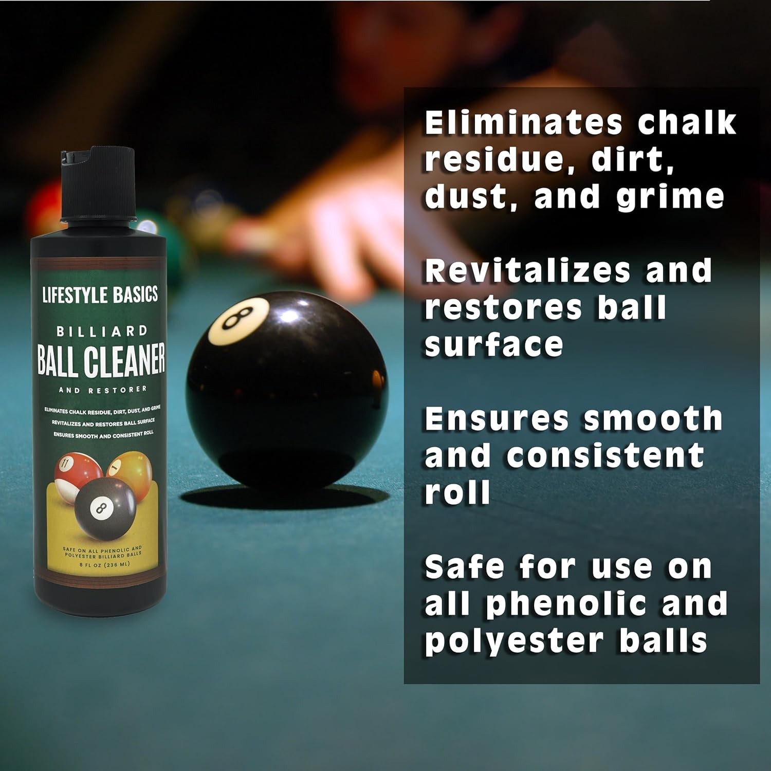 Billiard Ball Cleaner & Restorer - Extends Lifespan & Maintains Performance
