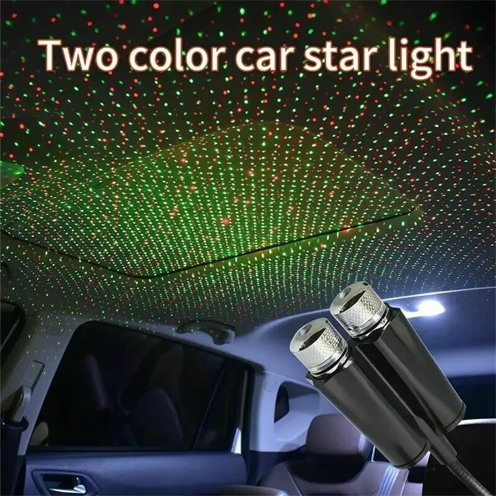 USB Dual Head Starry Sky LED Projector Galaxy Car Ceiling Light