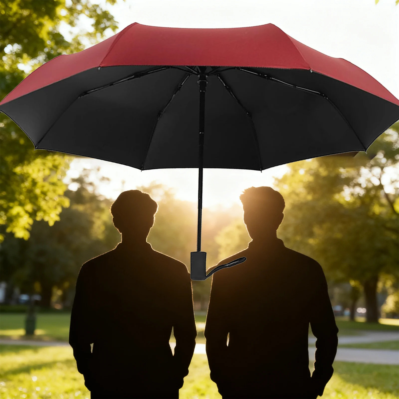 Umbrella Folding Umbrella, Travel Umbrellas for Rain, Waterproof UV Protection P