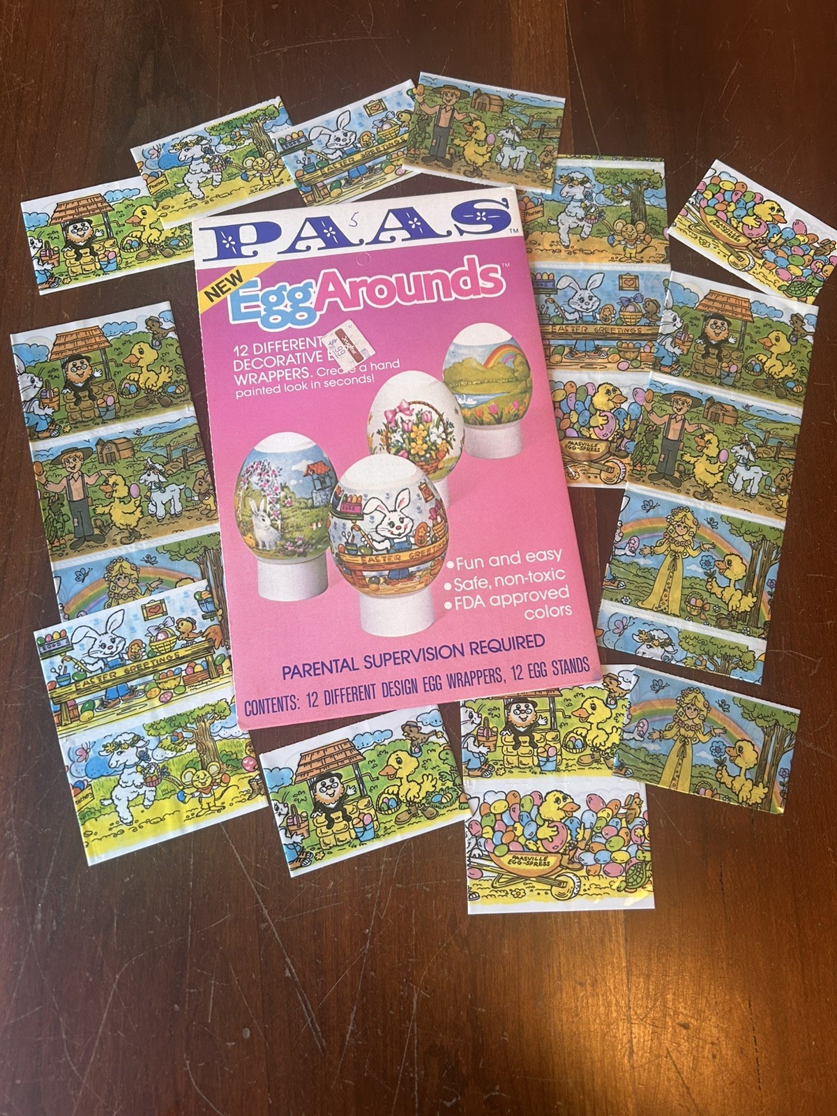 Vintage 1980’s PAAS Egg Arounds Shrinkable Egg Wrappers ~New Old Stock~Easter