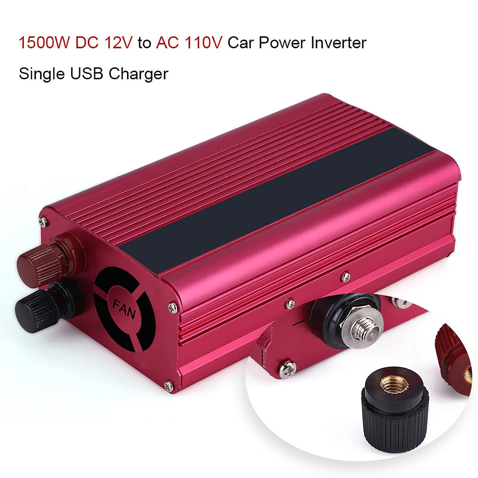 1500W Car Power Inverter, 12V DC to 110V AC Converter with Dual 3.1A USB Port...