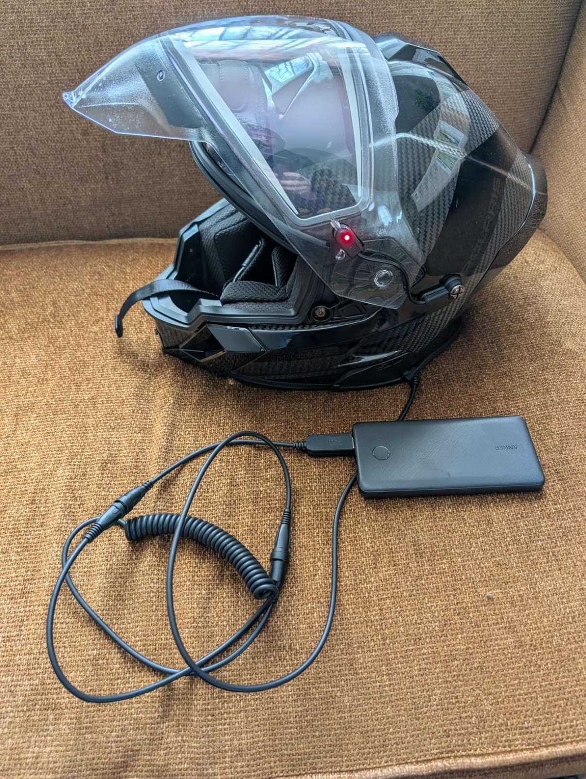 1 Kit USB Port Snowmobile Heated Helmet Connector 12V RCA Plug Heated Cord