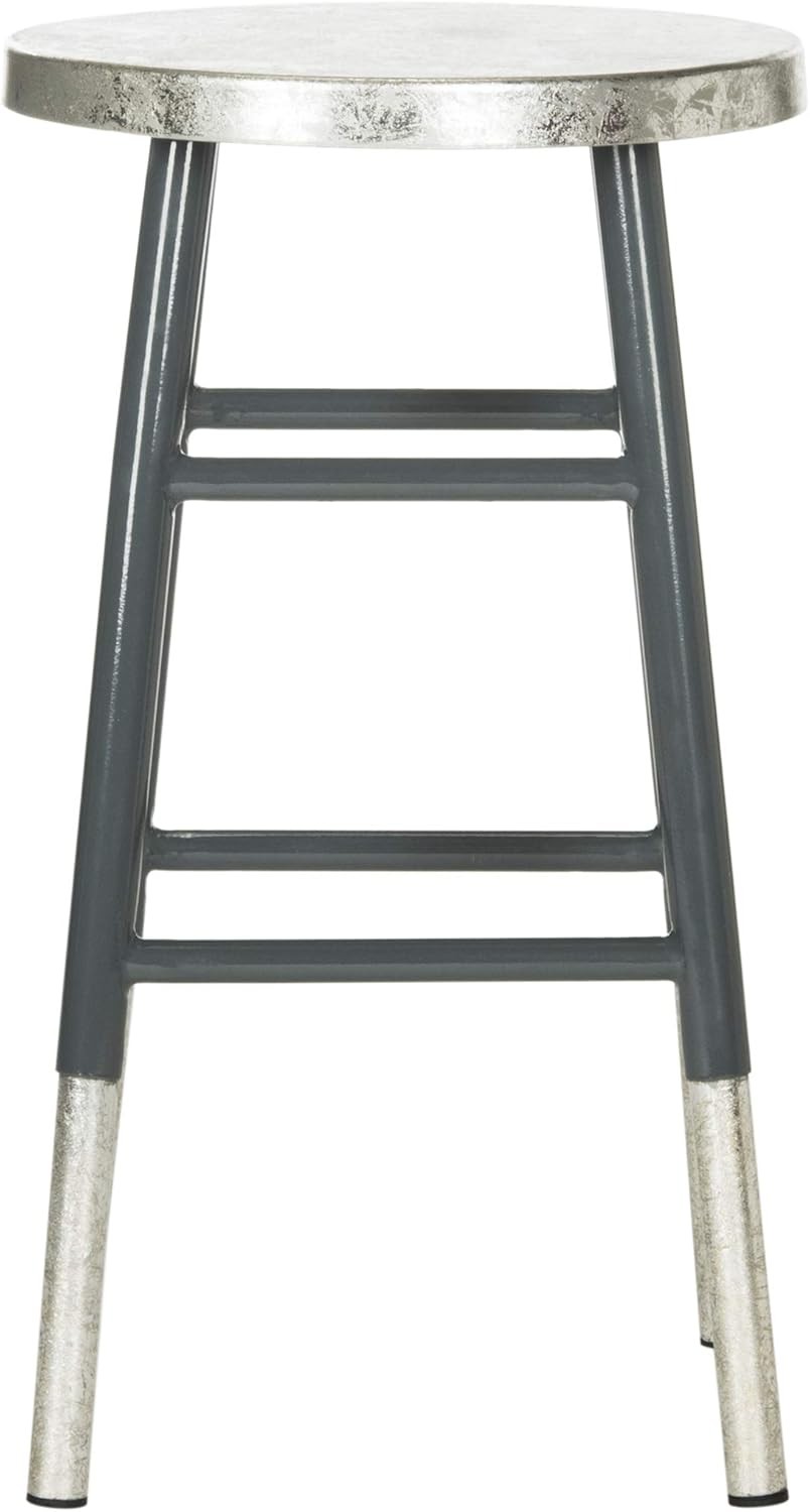 Home Collection Kenzie Grey & Silver 24-inch Counter Stool