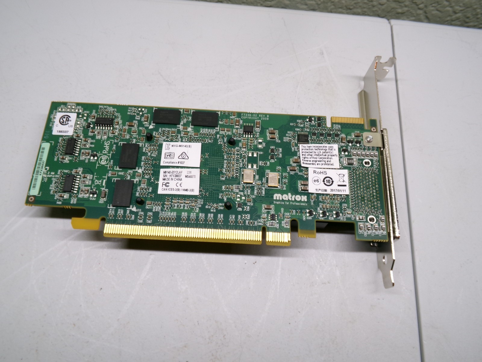 MATROX M9140-E512LAF GRAPHICS CARD
