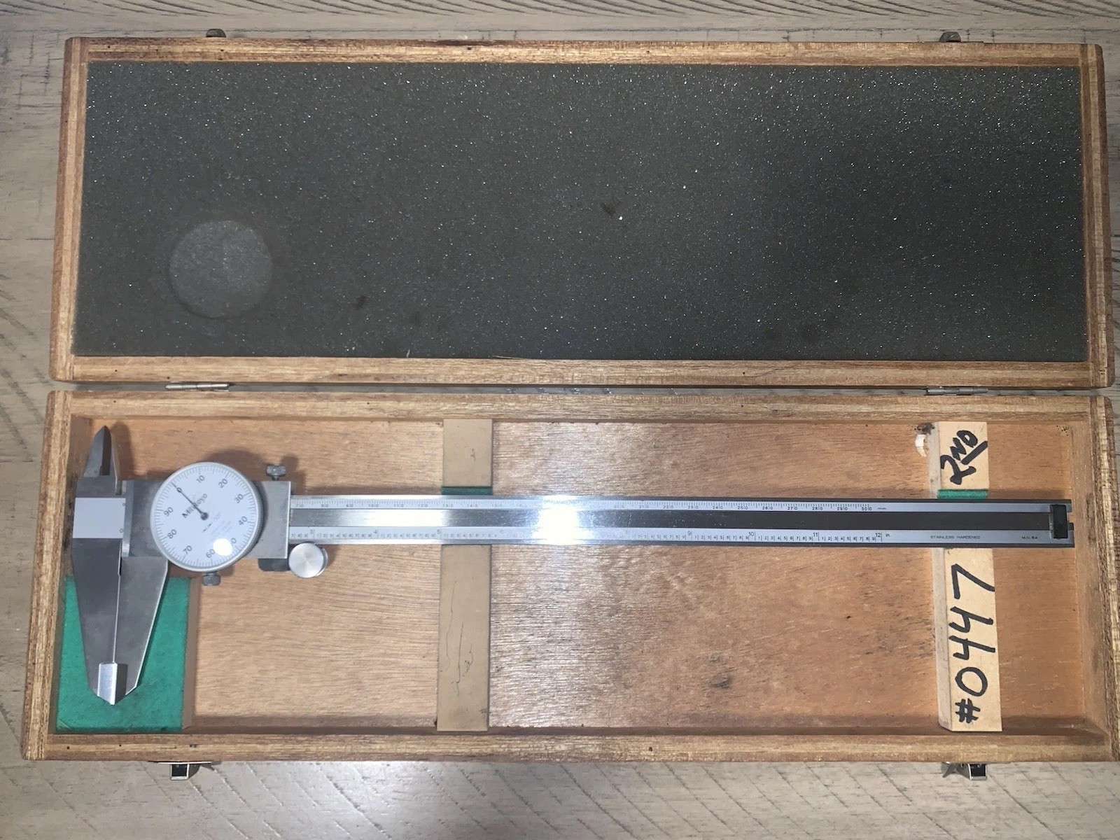 VG 12” Mitutoyo 505-645-50 Dial Calipers Excellent Tips Very Nice