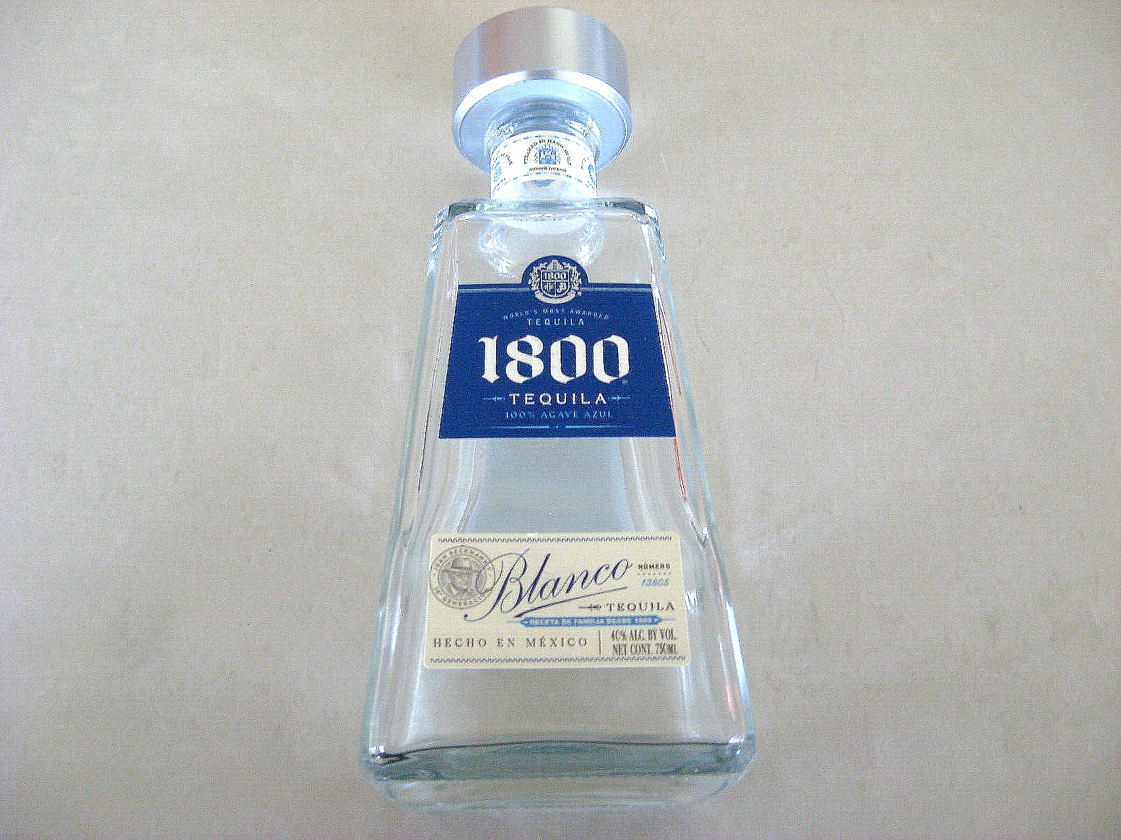 1800 SILVER TEQUILA Blanco EMPTY 750 ML GLASS BOTTLE/DECANTER Lot Buy 1-6 MEXICO