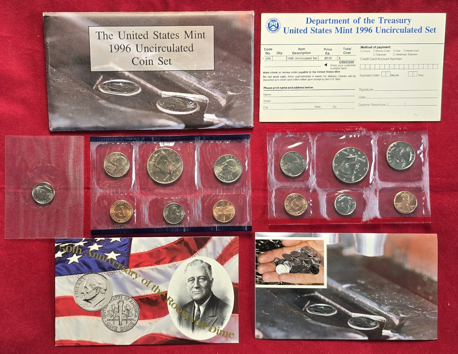 1996 U.S. Mint Uncirculated P&D Set with West Point Dime in OGP/COA/Reorder Form