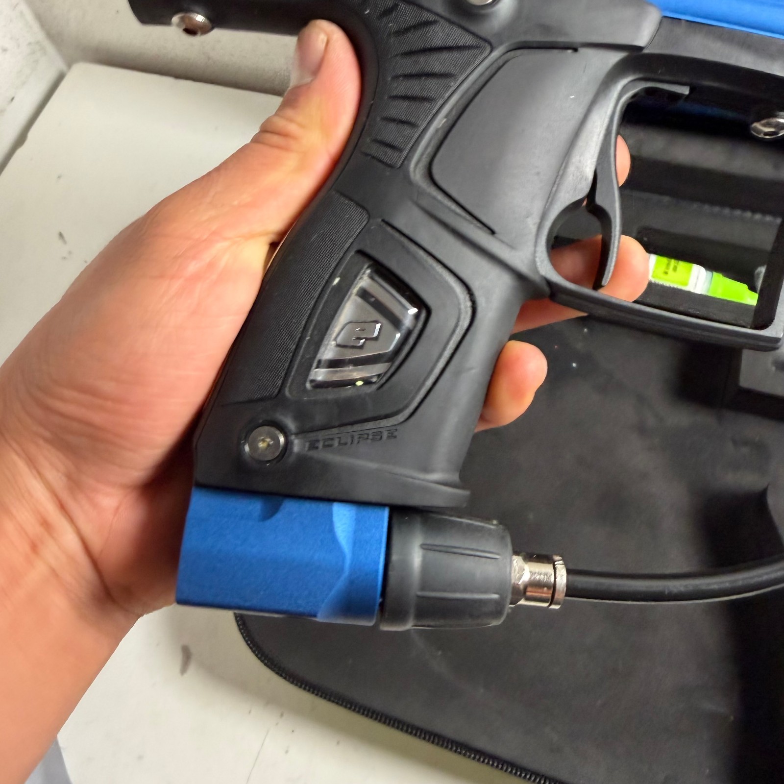 Planet Eclipse Etek 5 Blue Black 2-Piece Barrel Electronic Paintball Marker Gun