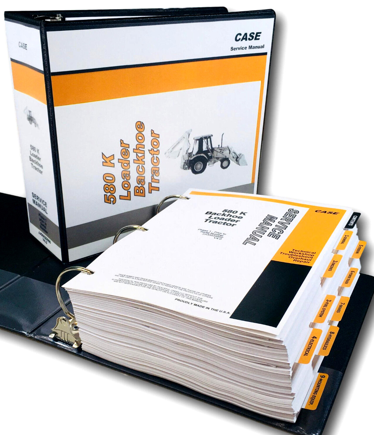 Case 580K Phase 1 Tractor Loader Backhoe Service Repair Manual Shop Book