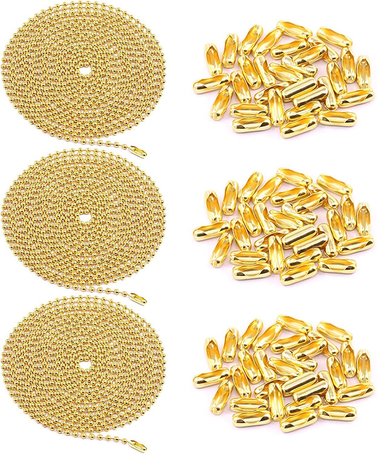 10Ft Ceiling Fan Pull Chain Beaded Extension Set Keychain Light Connectors Decor